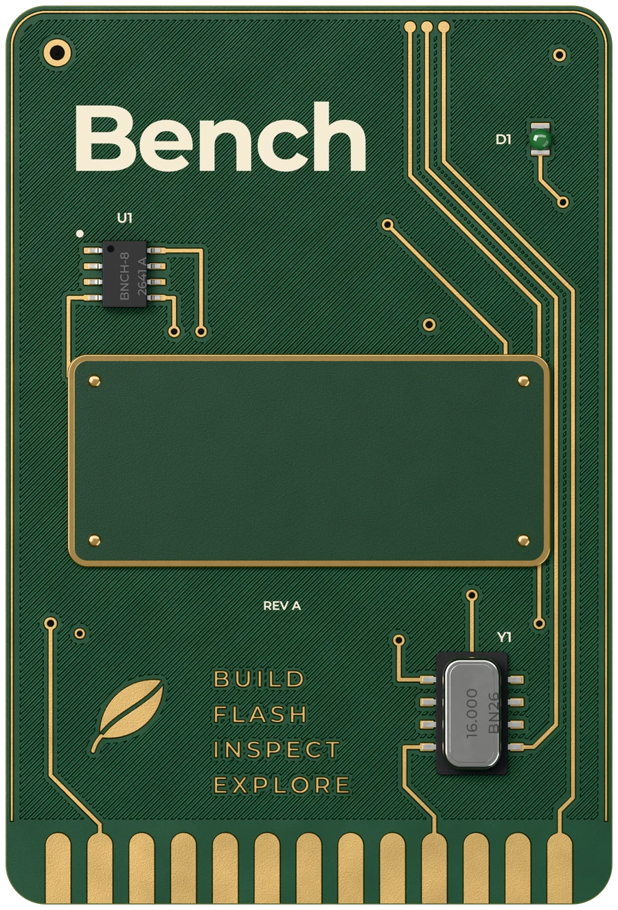 The Bench circuit pass seen straight on, with a blank name plate.